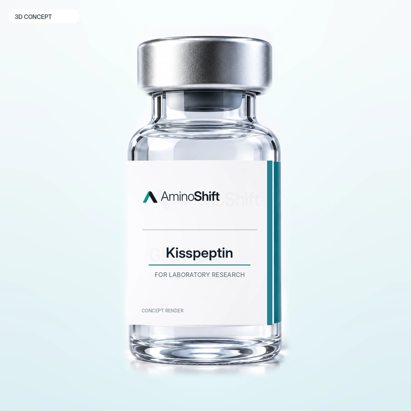 Kisspeptin — 3D render · Not inventory photography