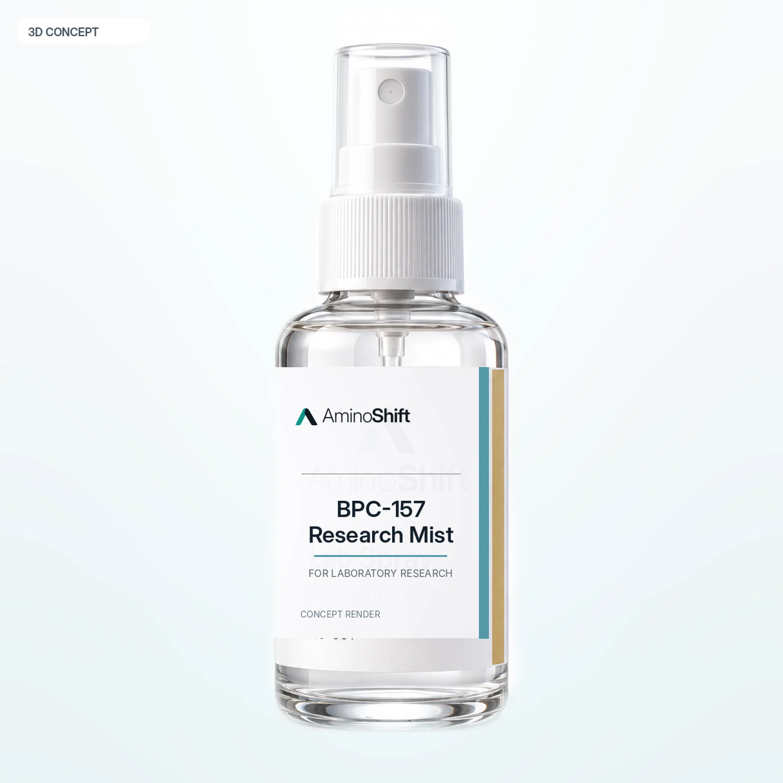 BPC-157 Research Mist — 3D render · Not inventory photography