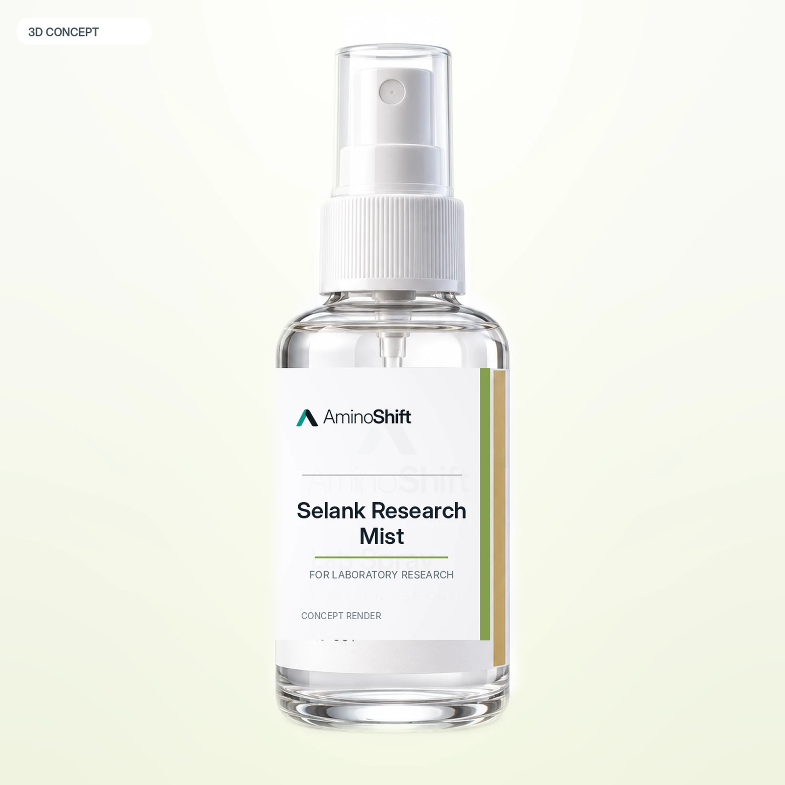 Selank Research Mist — 3D render · Not inventory photography