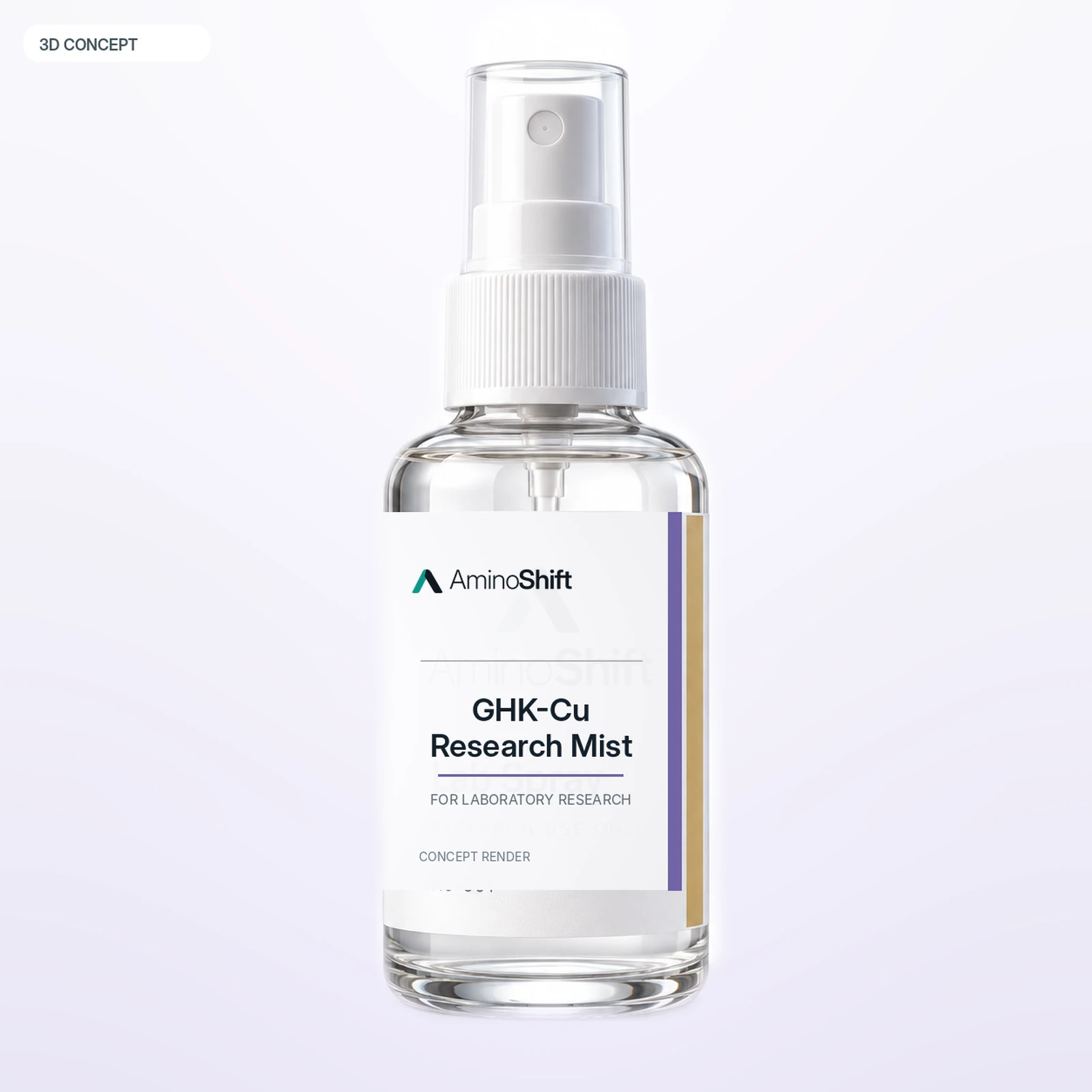 GHK-Cu Research Mist — 3D render · Not inventory photography