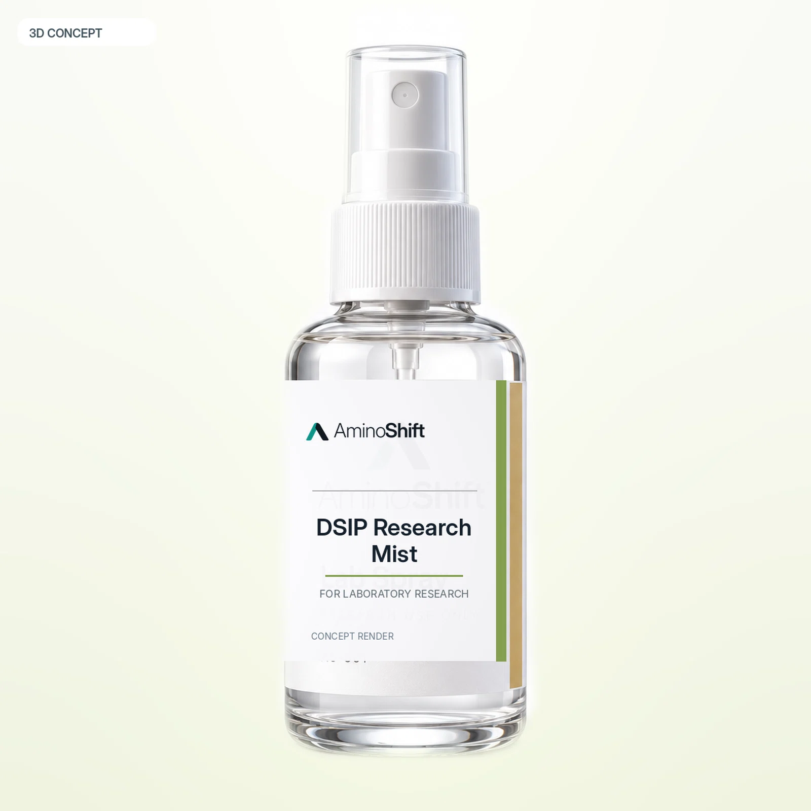 DSIP Research Mist — 3D render · Not inventory photography