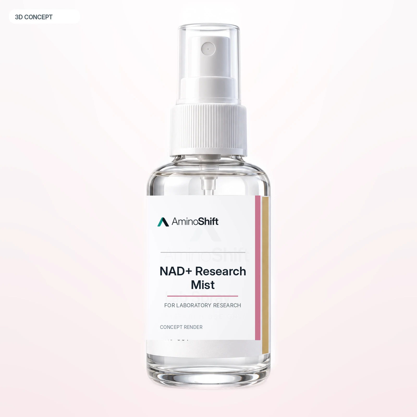 NAD+ Research Mist — 3D render · Not inventory photography