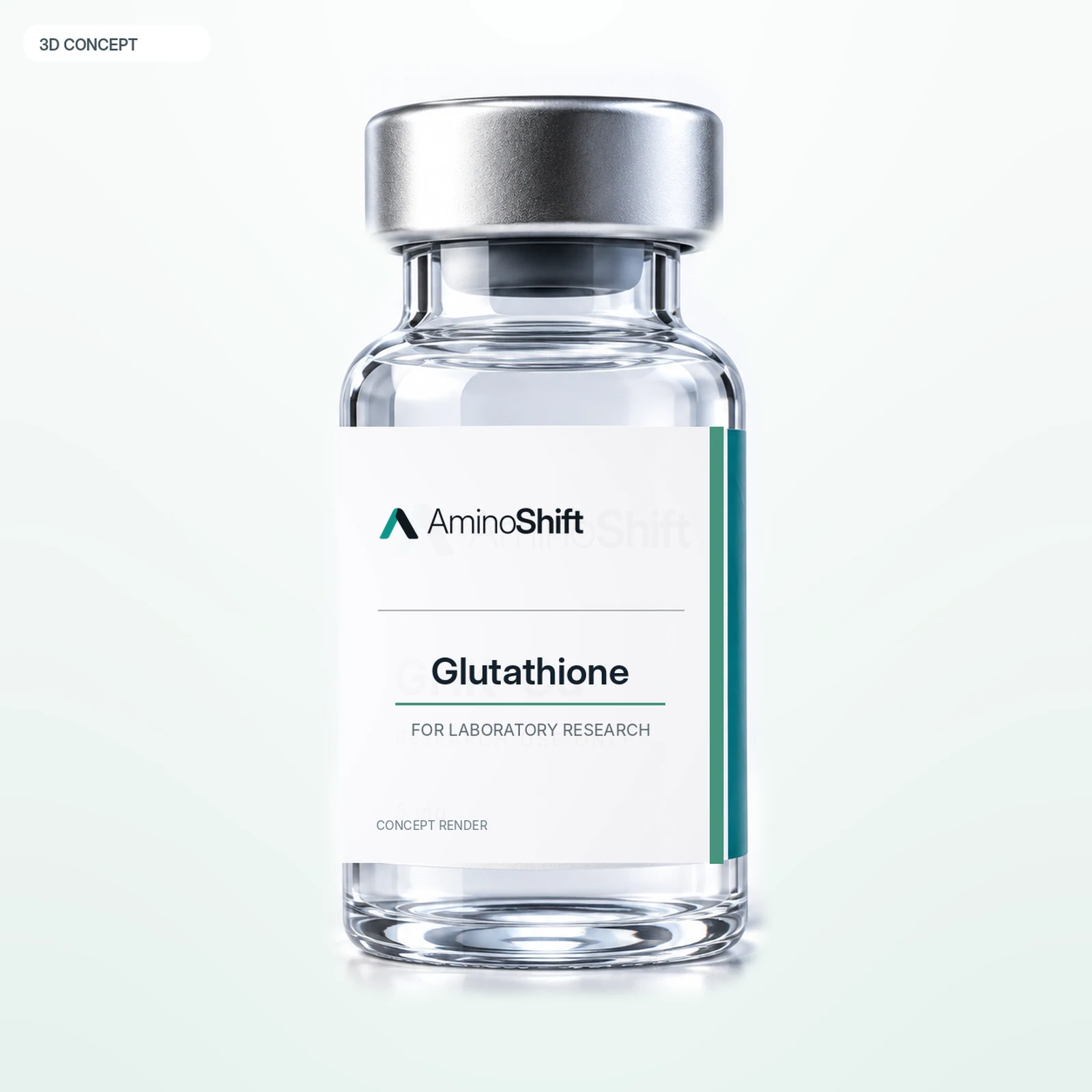 Glutathione — 3D render · Not inventory photography