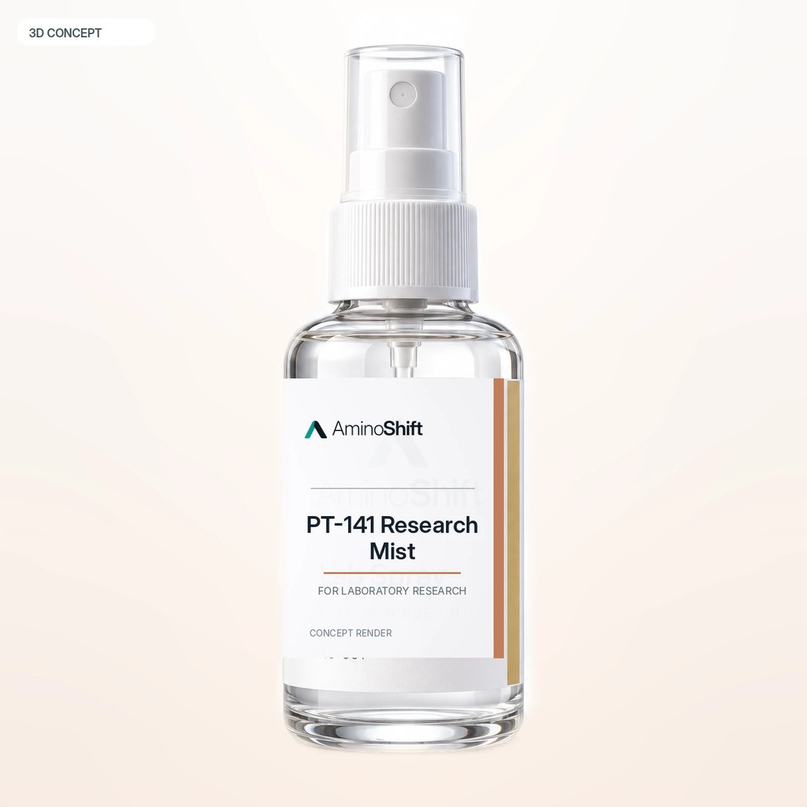 PT-141 Research Mist — 3D render · Not inventory photography