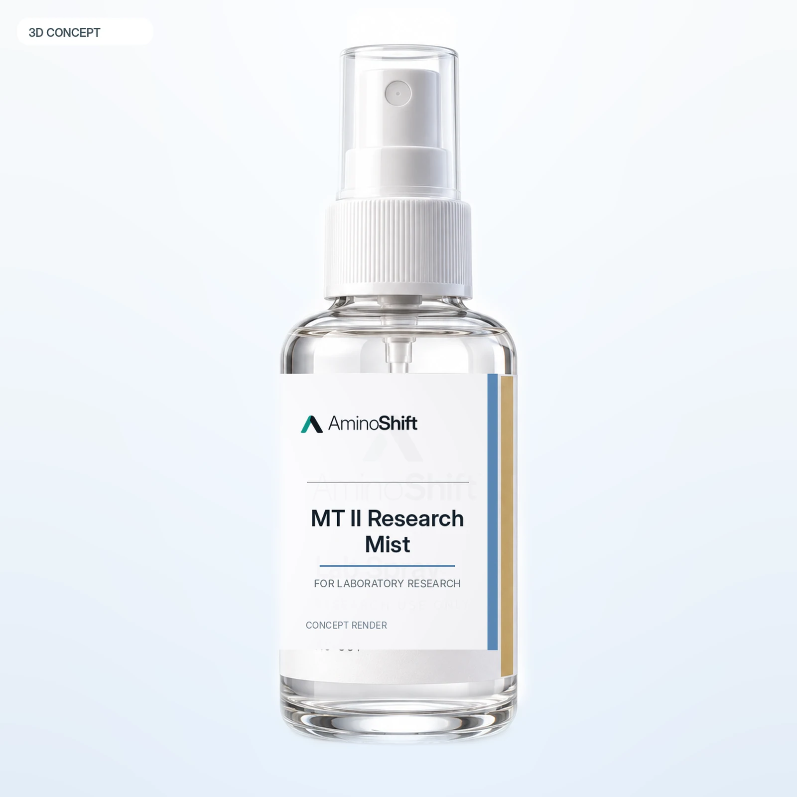 MT II Research Mist — 3D render · Not inventory photography